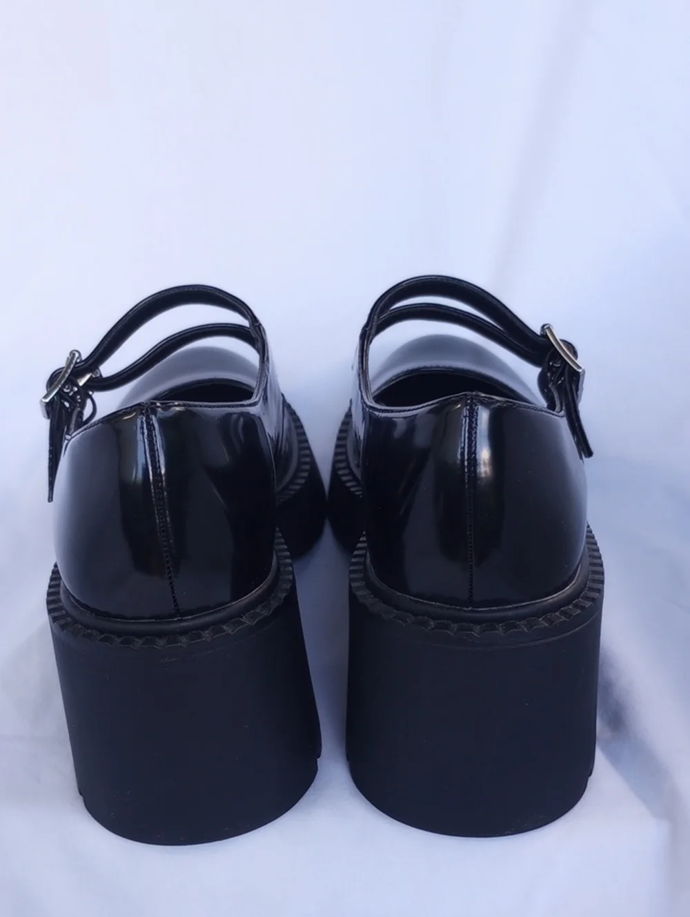 Madden Girl Black Patent Mary Jane Platform Heels